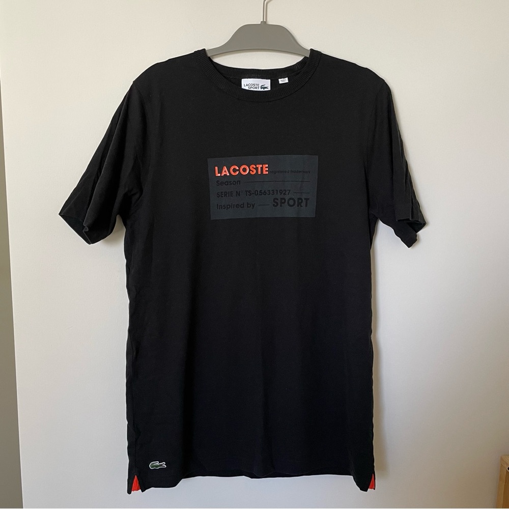 Lacoste Men’s Black Short Sleeve Tee - Size M